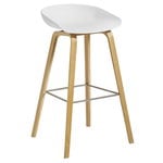 HAY About A Stool AAS32, 75 cm, lacquered oak - white