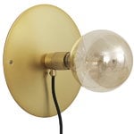 Frama E27 wall lamp, medium, brass
