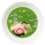 Arabia Moomin plate, Thingumy and Bob, green