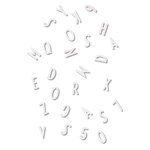Design Letters Muistitaulun kirjaimet, pieni, valkoinen