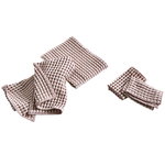 HAY Twist dishcloth and tea towel, set of 4 pcs, burgundy