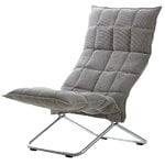 Woodnotes K chair, narrow, chrome - natural/black