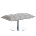 Woodnotes K ottoman, wide, base plate, natural/white