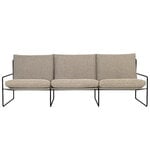 ferm LIVING Desert 3-Sitzer-Sofa, Schwarz - dunkles Sandbeige, Dolce