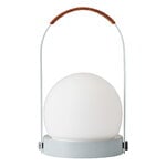 Audo Copenhagen Carrie lampe de table portable, Anniv. Ed., IP44, acier, bleu lin - cuir, image produit
