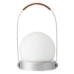 Audo Copenhagen Carrie lampe de table portable, Anniv. Ed., IP44, aluminium brossé - cuir, image produit