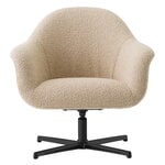 Audo Copenhagen Harbour lounge chair, swivel with return black - Baena 15 beige, product image