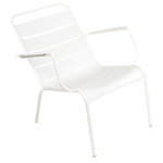 Fermob Luxembourg low armchair, cotton white