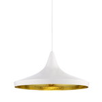 Tom Dixon Beat Wide LED riippuvalaisin, valkoinen