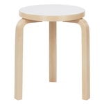 Artek Aalto stool 60, white laminate