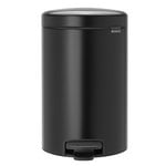 Brabantia newIcon pedal bin, matt black, product image