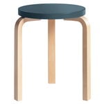 Artek Aalto stool 60, blue - birch, product image