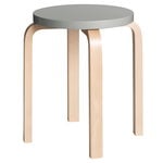Artek Aalto stool E60, grey - birch