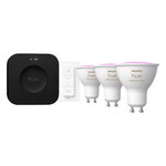 Philips Hue WCA starter pack: GU10 bulb, 3 pcs, dimmer switch and Bridge Pro, product image
