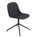 Muuto Sedia Fiber, girevole, rivestita - base nera