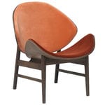 Warm Nordic The Orange lounge chair, smoked oak - brick red/rusty rose, product image