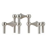 STOFF Copenhagen STOFF Nagel candleholder, set of 3, brushed chrome, view 1