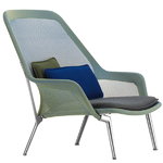 Vitra Slow Chair, sininen/vihreä - alumiini