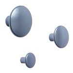 Muuto Dots Metal coat hooks, set of 5, pale blue