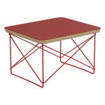 Vitra Eames LTR Occasional table, dark brick linoleum - Eames classic red, product image