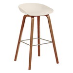 HAY About A Stool AAS32, 75 cm, noce laccato - crema