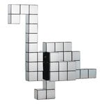 Vitra Panton Cubes Flamingo figurine, chrome, view 1