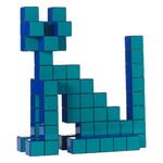 Vitra Panton Cubes Cat figurine, duo-tone blue, view 1
