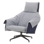 Vitra Bascule Highback duo-tone nojatuoli, pyörivä, musta -Cento l. lavender-blue, näkymä 1