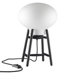 FDB Møbler U4 Hiti table lamp, black oak - opal glass
