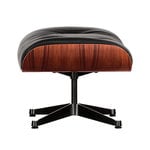 Vitra Eames Lounge Ottoman, palisander - black leather