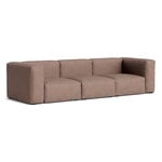 HAY Mags Soft 3-seater sofa, Comb.1 high arm, nougat leather Sense, product image