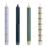 HAY Pattern candle, set of 4, green - silver, view 1