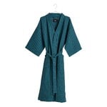 HAY Waffle bathrobe, one size, stripe petrol blue, view 1