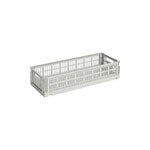 HAY Colour Crate Mini, Oblong, plastique recyclé, gris, image produit