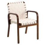 Artek Aalto Armchair 45, Nussbaum - naturfarben/weißes Geflecht