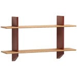 Vitra Rayonnage Mural shelf, Japanese red - oak