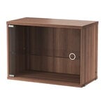 String Furniture String display cabinet with swing glass door, 58 x 30 cm, walnut