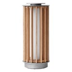 &Tradition Numbra TY3 portable lamp, tumbled aluminium - lacquered oak, view 1