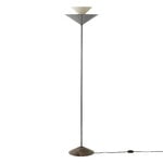 &Tradition Gio LN28 floor lamp, Emperador marble - dark chrome - ecru, view 1