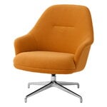 &Tradition Rely HW139 lounge chair, swivel, high-back, polished aluminium -Gentle 0433, view 1