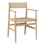 Brdr. Krüger ARV dining chair with armrest, oiled oak - papercord, product image