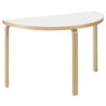 Artek Aalto table 95, bouleau - stratifié blanc, vue 1