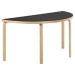 Artek Aalto table 96, birch - black linoleum, view 1