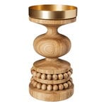 Aarikka Keisarinna candleholder, oak - gold, view 1