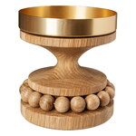 Aarikka Ruustinna candleholder, oak - gold, view 1
