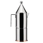 Alessi La Conica espresso coffee maker, 6 cups, steel, product image