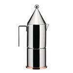 Alessi La Conica espresso coffee maker, 3 cups, steel, product image