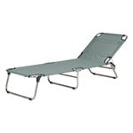 Fiam Amigo Outdoor sunbed, chrome - sage green, foldable, product image