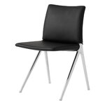 &Tradition Kape IF7 chaise, aluminium poli - cuir Noble noir, image produit