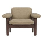 Audo Copenhagen Brasilia lounge chair, low back, dark stained oak - Bouclé 02, product image